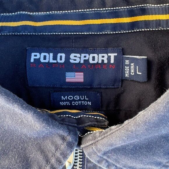 Polo Sport Ralph Lauren Mogul Vintage 1/4 Zip Pullover Shirt Navy Blue Men's L - Picture 3 of 6